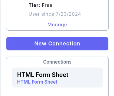 New Connection Form