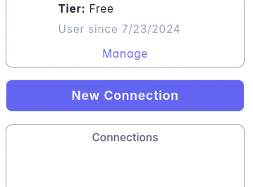 New Connection Button